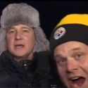 Watch This Steelers Fan Get Pushed Out of the Way After Interrupting TV Broadcast